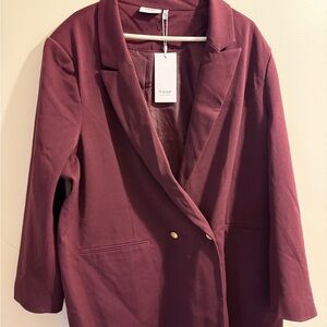 NWT Fransa Burgundy Blazer size 52 (22 US) reg over 150$